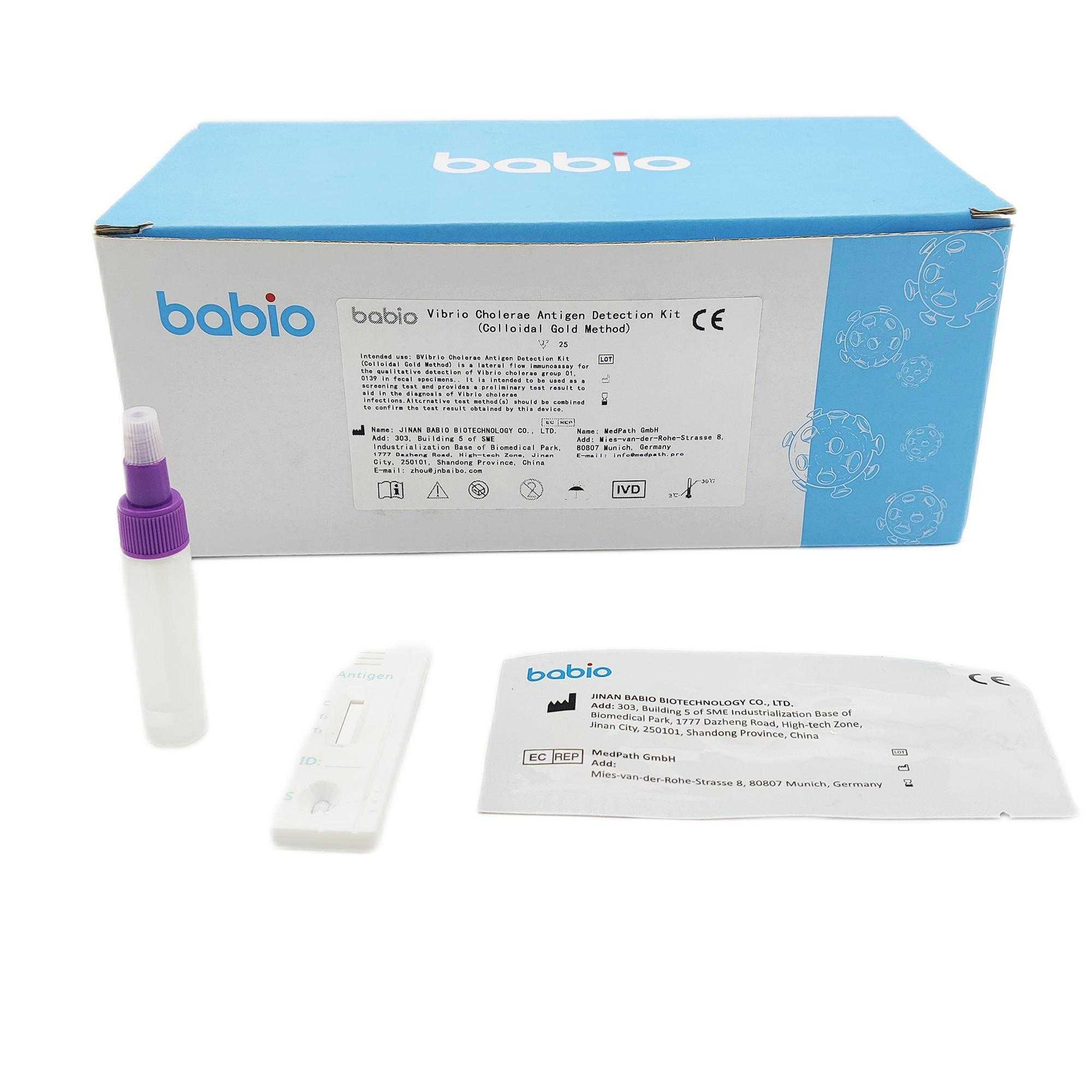 Kit de détection d'antigène Vibrio Cholerae (méthode à l'or colloïdal)